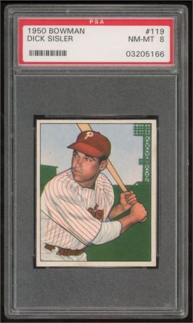 1950 Bowman #119 Dick Sisler PSA 8 NMMT