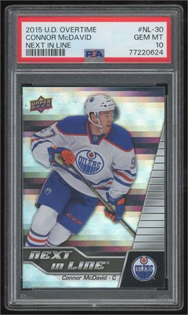 2015 Upper Deck Overtime Next In Line Connor McDavid RC PSA 10 GEM MINT