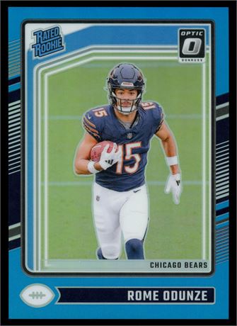 2024 Panini Optic #286 Rome Odunze Rated Rookie Aqua 133/299