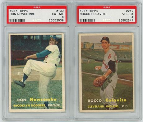 1957 Topps PSA Graded Lot (2) w/ Colavito RC