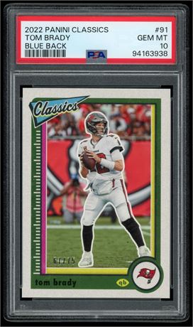 2022 Panini Classics #91 Tom Brady 61/75 Blue Back