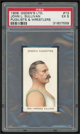 1908 Ogden's LTD Pugilists & Wrestlers #13 John L. Sullivan PSA 5 EX (READ)