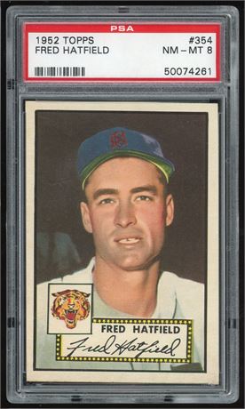 1952 Topps #354 High # Fred Hatfield PSA 8 NMMT Only 11 Higher