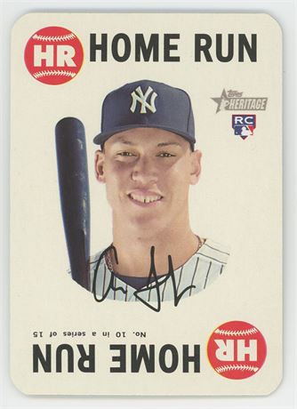 2017 Topps Heritage #10 Aaron Judge RC Home Run Card SSP (Facsimile Auto)