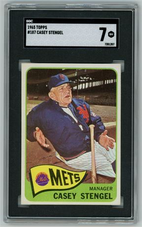 1965 Topps #187 Casey Stengel SGC 7 NM
