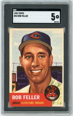 1953 Topps #54 Bob Feller SGC 5 EX
