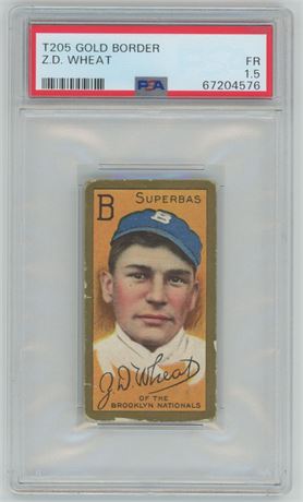1911 T205 Cycle Zach Wheat PSA 1.5 FAIR