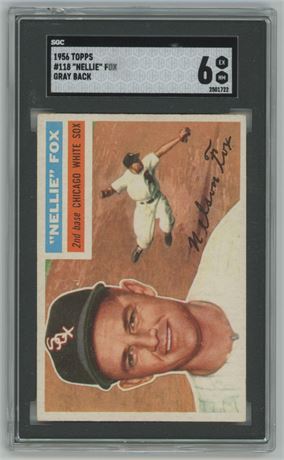 1956 Topps #118 Nellie Fox SGC 6 EXMT Nice Centering!