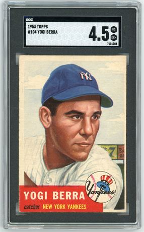 1953 Topps #104 Yogi Berra SGC 4.5 VGEX+