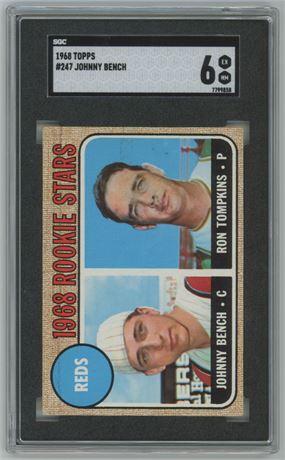 1968 Topps #247 Johnny Bench RC SGC 6 EXMT