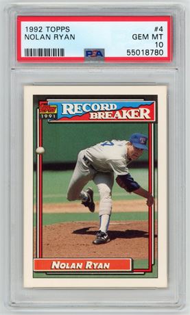 1992 Topps #4 Nolan Ryan PSA 10 GEM MINT