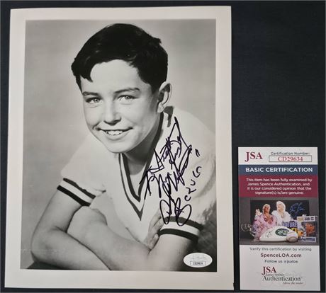 Jerry Mathers Signed 8x10 Photo JSA Personalized