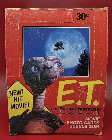 1982 E.T. Movie Photo Cards 36 Pack Wax Box
