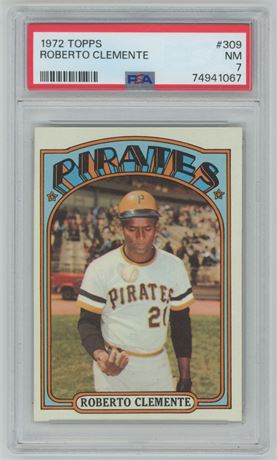 1972 Topps #309 Roberto Clemente PSA 7 NM