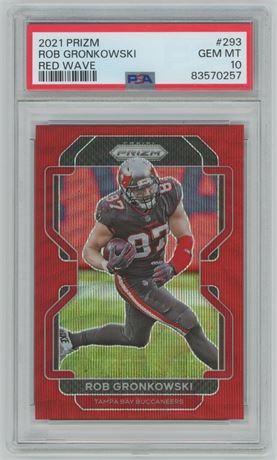 2021 Prizm #293 Rob Gronkowski Red Wave /149 PSA 10 GEM MINT