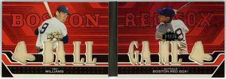 2008 Topps Triple Threads 14/36 Ted Williams Double Patch Booklet