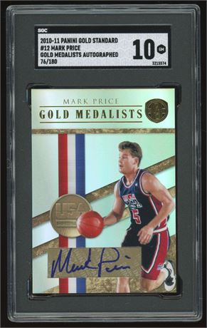 2010 Panini Gold Standard #12 Mark Price Gold Medalist Auto 76/180 SGC 10 POP 1