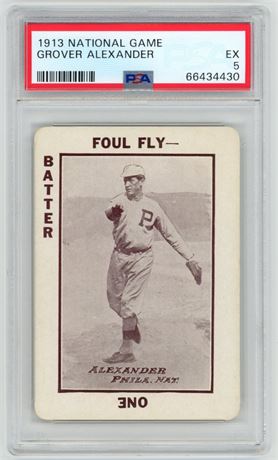 1913 National Game Grover Alexander PSA 5 EX
