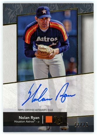 2024 Topps Museum 22/25 Nolan Ryan Gold Archival On Card Auto