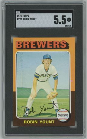 1975 Topps #223 Robin Yount RC SGC 5.5 EX+