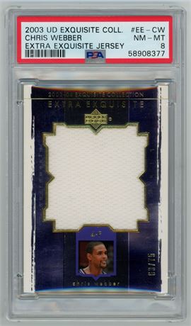 2003 Upper Deck Exquisite Collection Chris Webber 63/75 PSA 8 NMMT
