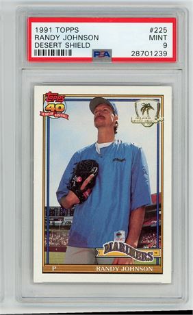 1991 Topps #225 Randy Johnson Desert Shield PSA 9 MINT