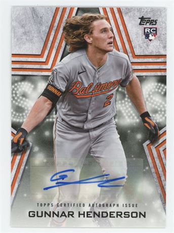 2023 Topps Baseball Stars Gunnar Henderson RC Auto
