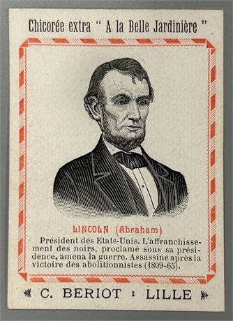 1880-90's La Belle Gardinere C. Beriot Lille Abraham Lincoln EX (READ)