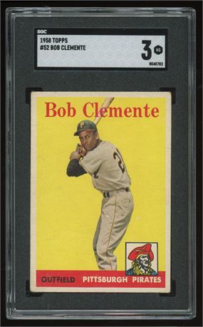 1958 Topps #52 Roberto Clemente SGC 3 VG