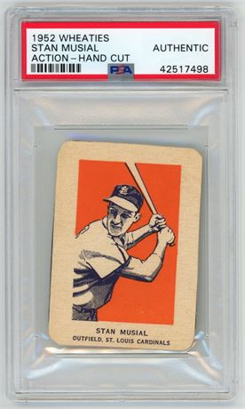 1952 Wheaties Stan Musial Action - Hand Cut PSA Authentic