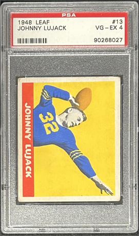 1948 Leaf #13 Johnny Lujack RC PSA 4 VGEX Nice Centering