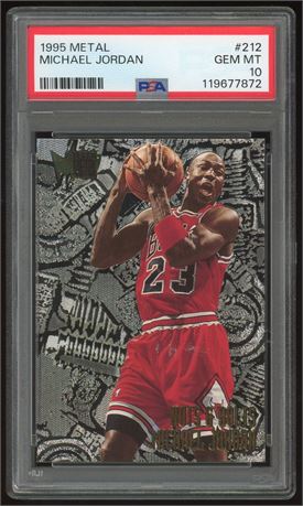 1995 Metal #212 Michael Jordan PSA 10 GEM MINT