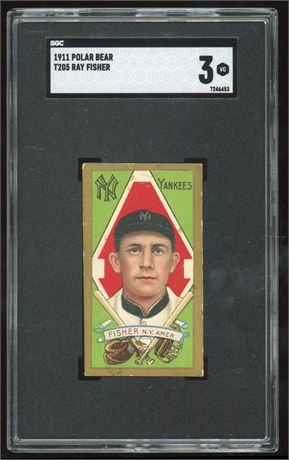 1911 T205 Piedmont Ray Fisher SP SGC 3 VG