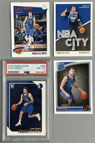 2018-19 Panini Luka Doncic Lot (4) w/ 2 RC's