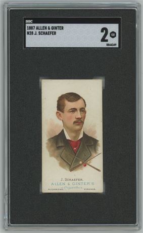 1887 Allen & Ginter N28 J. Schaefer SGC 2 GOOD