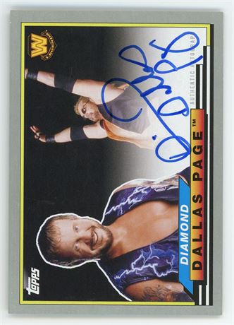 2018 Topps Diamond Dallas Page Big Legends 2/25 Autograph
