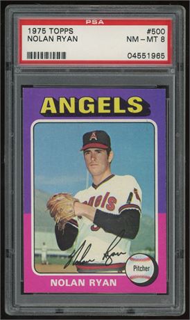 1975 Topps #500 Nolan Ryan PSA 8 NMMT