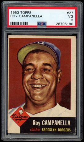 1953 Topps #27 Roy Campanella PSA 3