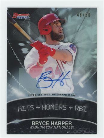 2016 Bowman's Best Bryce Harper Refractor Auto /50