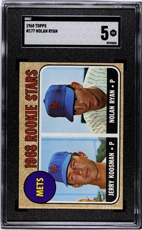 1968 Topps #177 Nolan Ryan RC SGC 5 EX