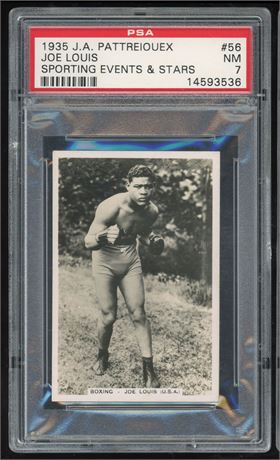 1935 JA Pattreiouex #56 Joe Louis RC Sporting Events & Stars PSA 7 NM