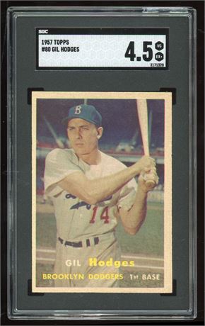 1957 Topps #80 Gil Hodges SGC 4.5 VGEX+