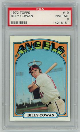 1972 Topps #19 Billy Cowan PSA 8 NMMT