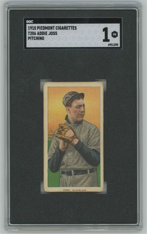 1909-11 T206 Piedmont Addie Joss Pitching SGC 1 POOR