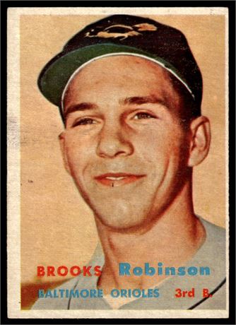 1957 Topps #328 Brooks Robinson RC Series 4 VG-VGEX (MC)