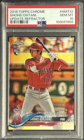 2018 Topps Chrome Shohei Ohtani Update Refractor 53/250 PSA 10 GEM MINT