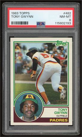 1983 Topps #482 Tony Gwynn RC PSA 8 NMMT