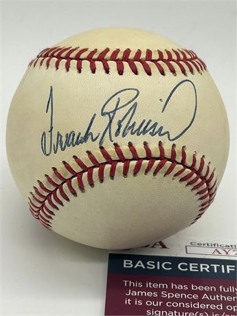 Frank Robinson Autographed Official American League Baseball (JSA)
