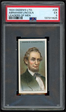1924 Ogden's LTD Leaders of Men #28 Abraham Lincoln PSA 5 EX