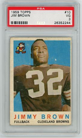 1959 Topps #10 Jim Brown PSA 3 VG